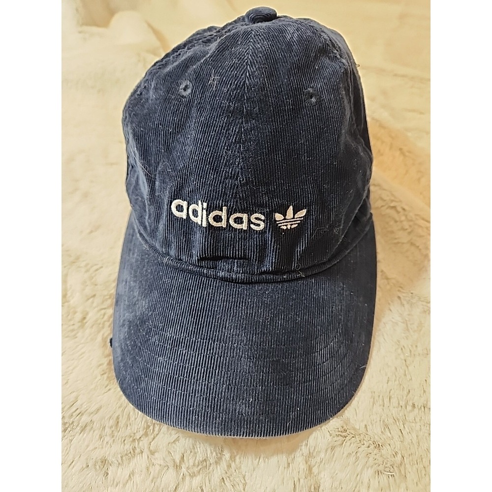 Vintage‎ Adidas Originals 6-panel Corduroy Strapback Baseball Cap Trefoil OSFW